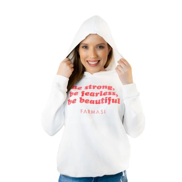Farmasi White Hooded Sweatshirt